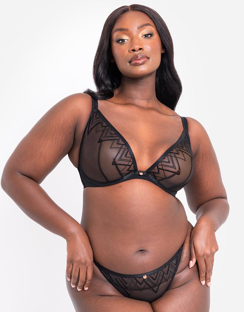 curvy kate Voltage Deep Plunge Bra Black