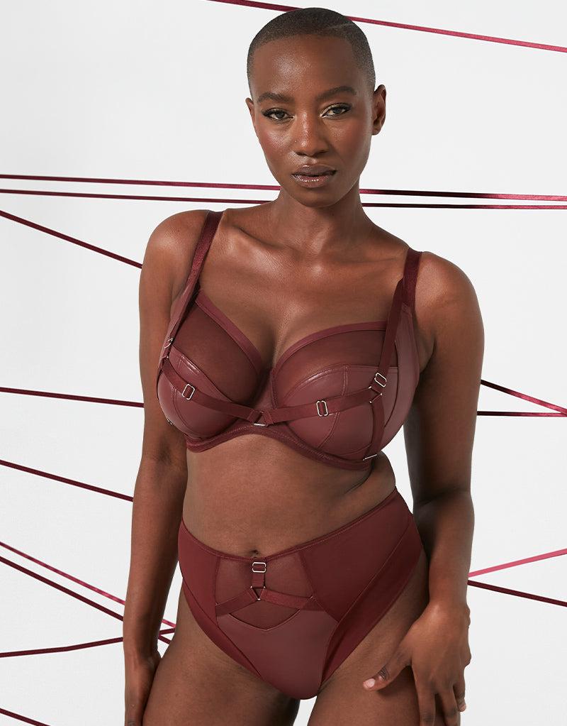 curvy kate Enclose Balcony Side Support Bra Oxblood Brown