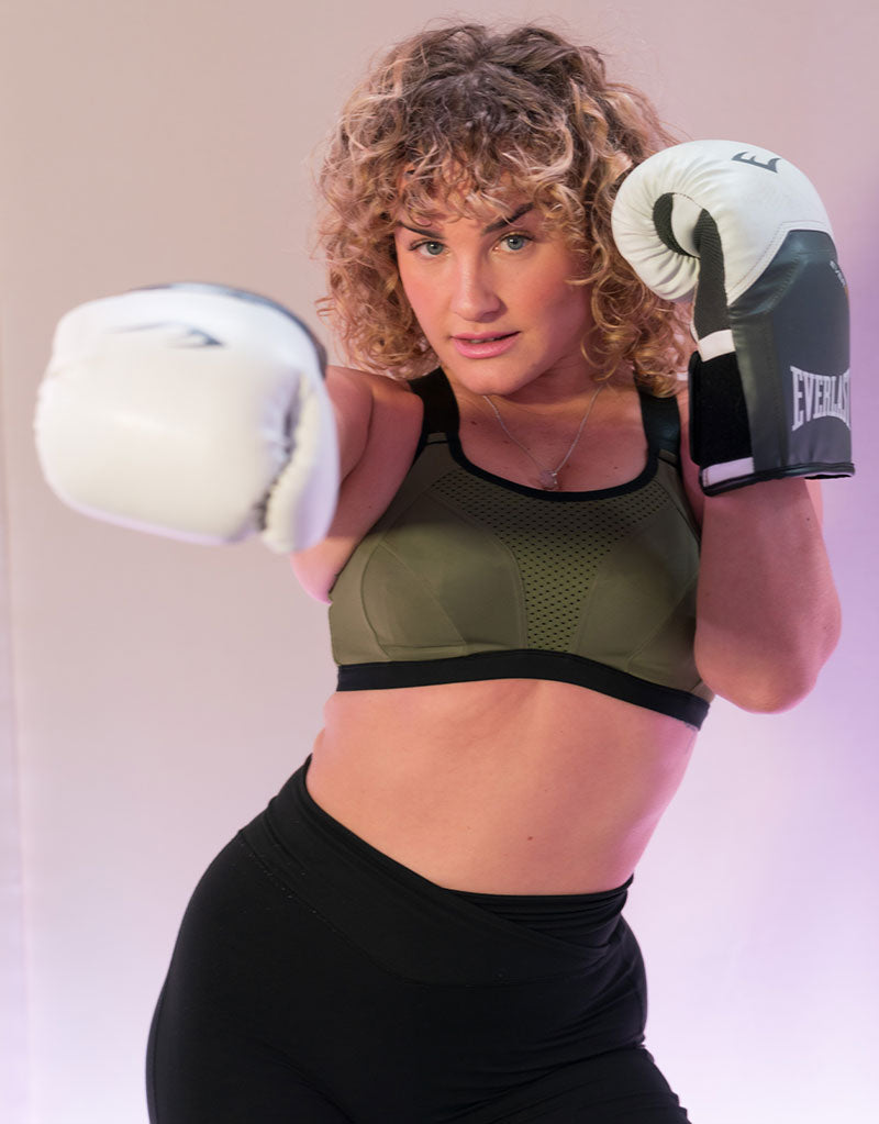 curvy kate Everymove Wired Multiway Sports Bra Jungle Green/Black