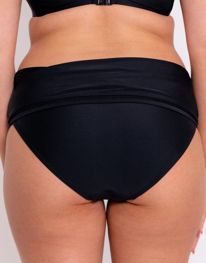 curvy kate First Class Deep Fold Over Bikini Brief Black