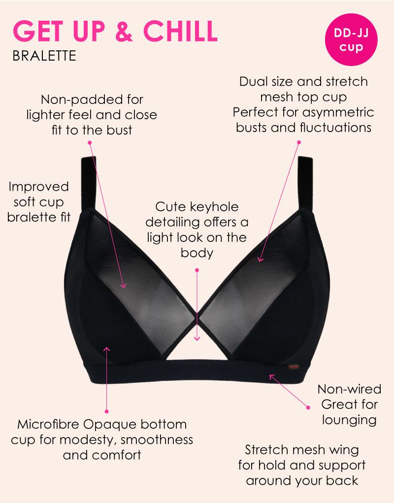 Curvy Kate Get Up And Chill Non-Wired Bralette Black