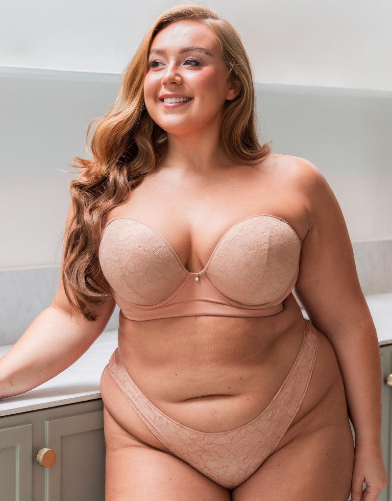 curvy kate Hey Girls SuperPlunge Strapless Multiway Bra Latte Beige