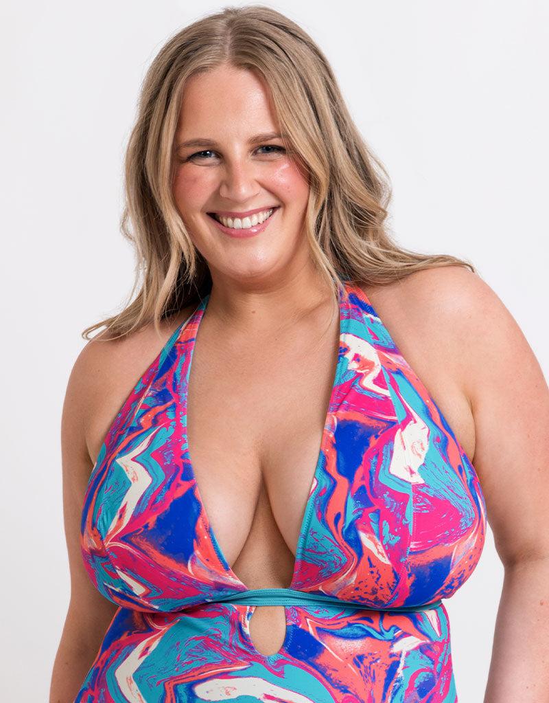 Curvy Kate Ibiza Reversible Non-Wired Multiway Swimsuit Print Mix Multicolour