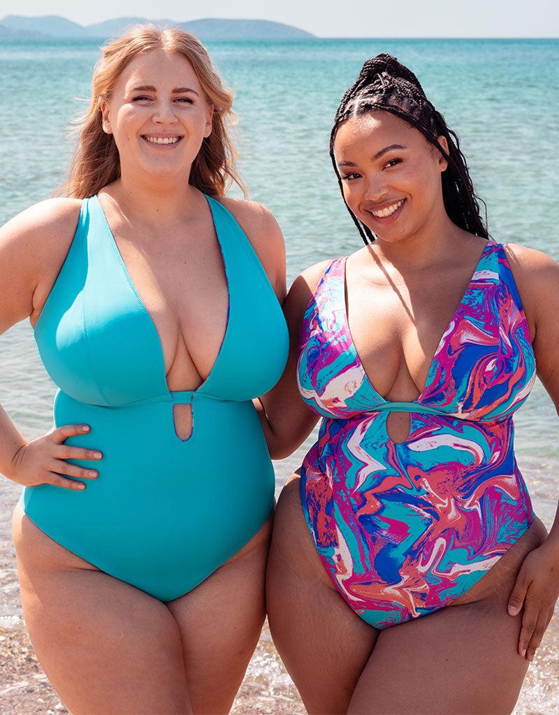 curvy kate Ibiza Reversible Non-Wired Multiway Swimsuit Print Mix Multicolour