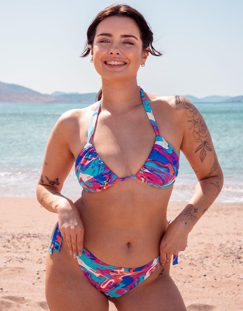 curvy kate Ibiza String Bikini Top Print Mix Multicolour