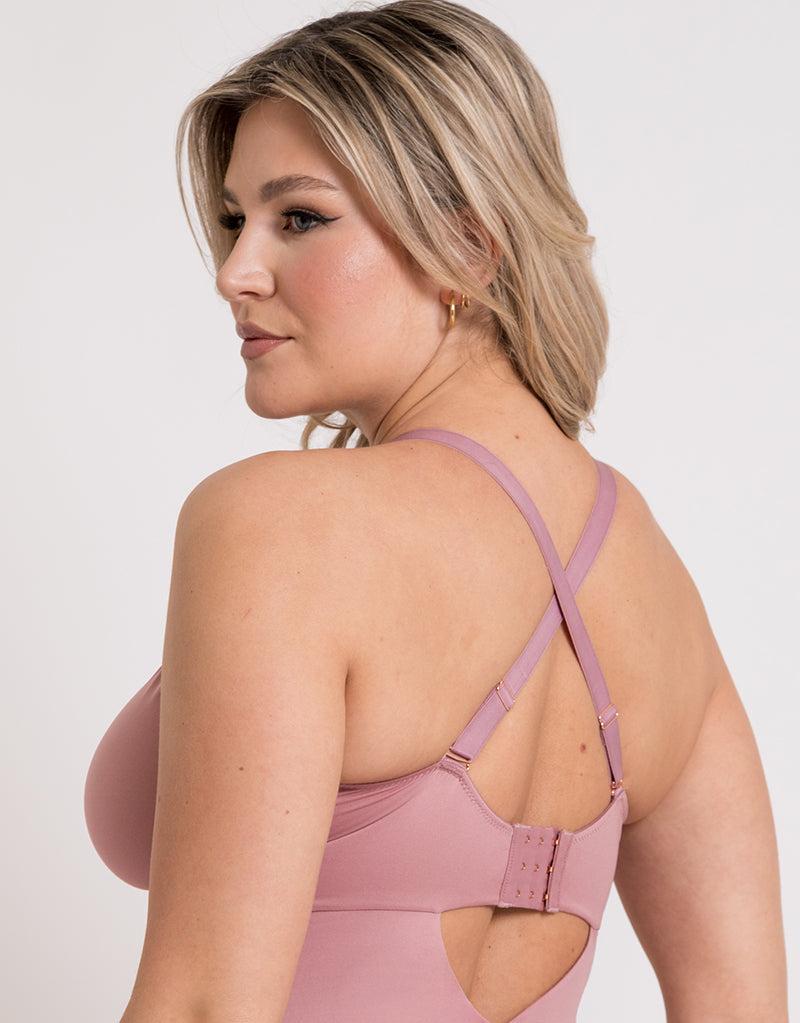 Curvy Kate Indulgence Multiway Stretch Lace Body Dusty Rose Pink