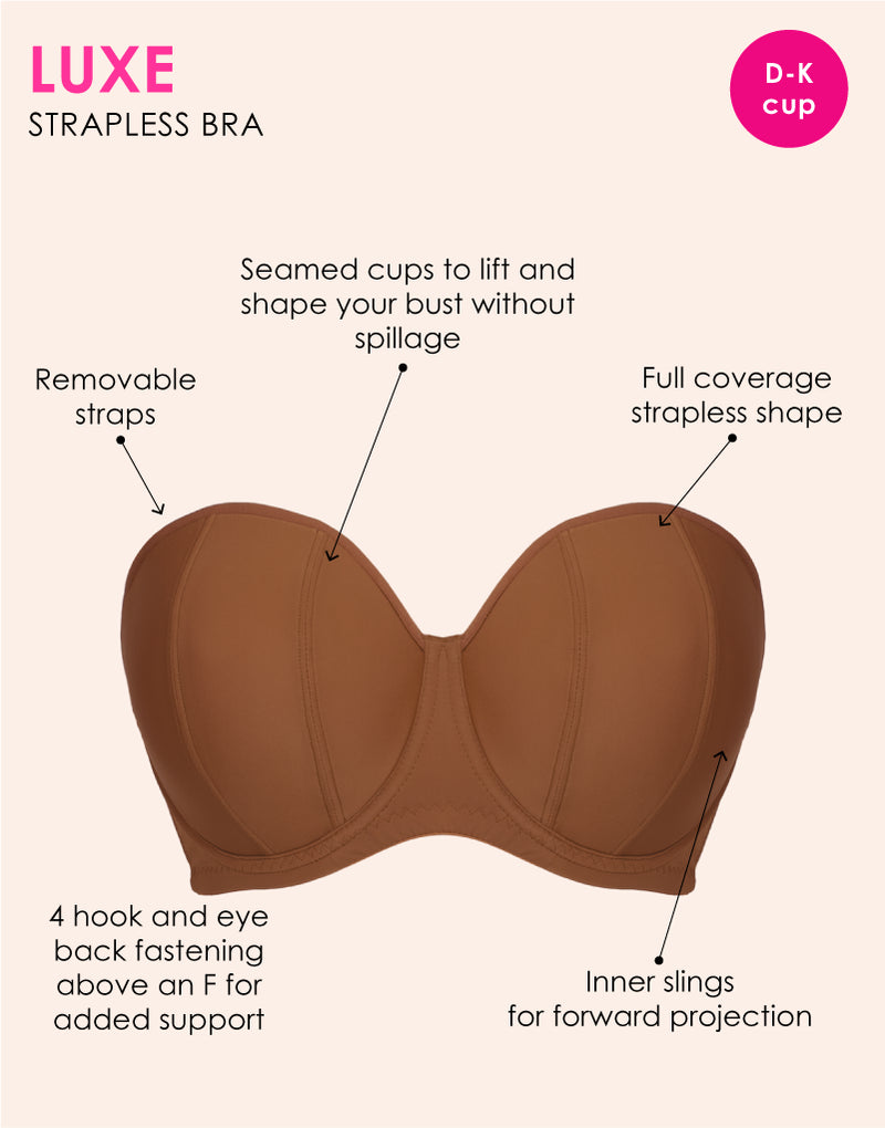 Curvy Kate Luxe Strapless Multiway Bra Caramel Brown
