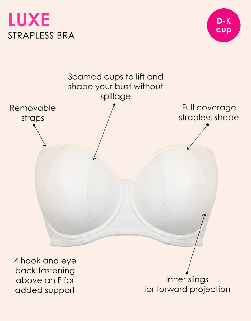 Curvy Kate Luxe Strapless Multiway Bra Pearl Ivory Cream