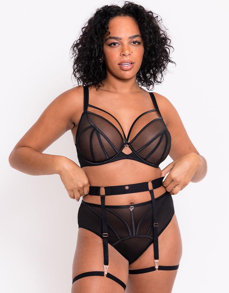 curvy kate Rules of Distraction Leg Strap Suspender Black