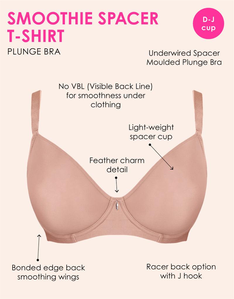 Curvy Kate Smoothie Spacer Moulded T-Shirt Plunge Bra Latte Beige