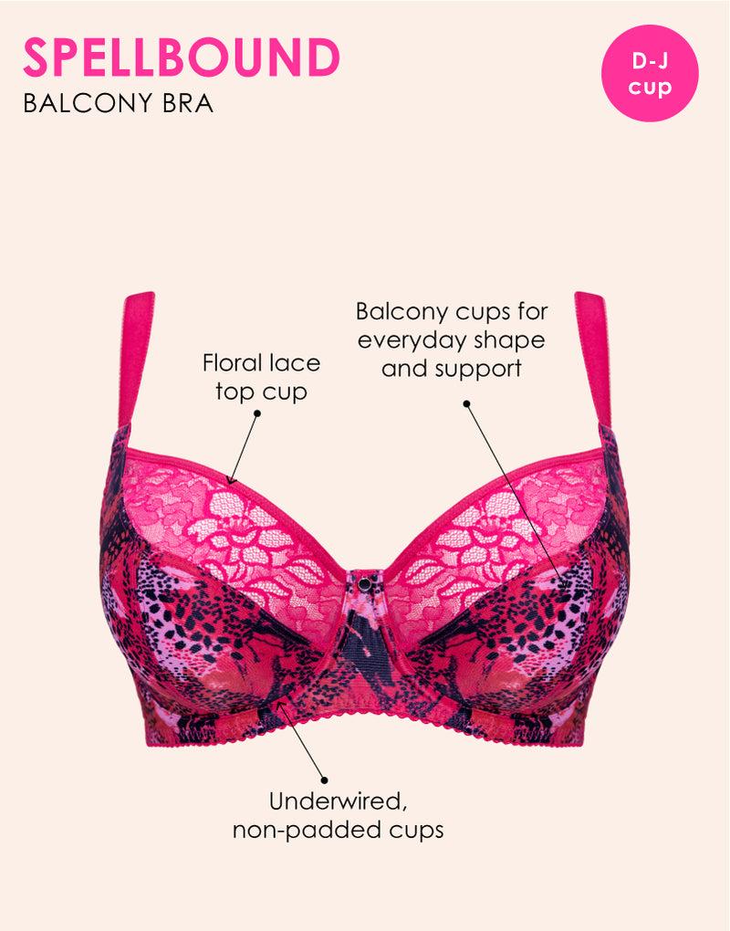 Curvy Kate Spellbound Balcony Bra Sangria Print Pink
