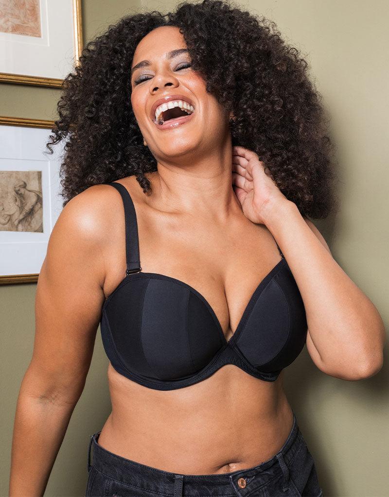 curvy kate Superhero Multiway Padded Plunge Bra Black