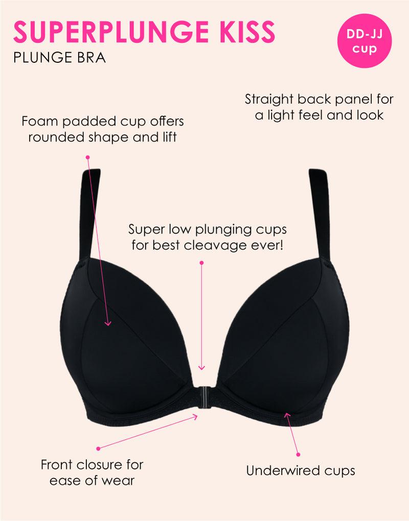 Curvy Kate Superplunge Kiss Padded Plunge Bra Black