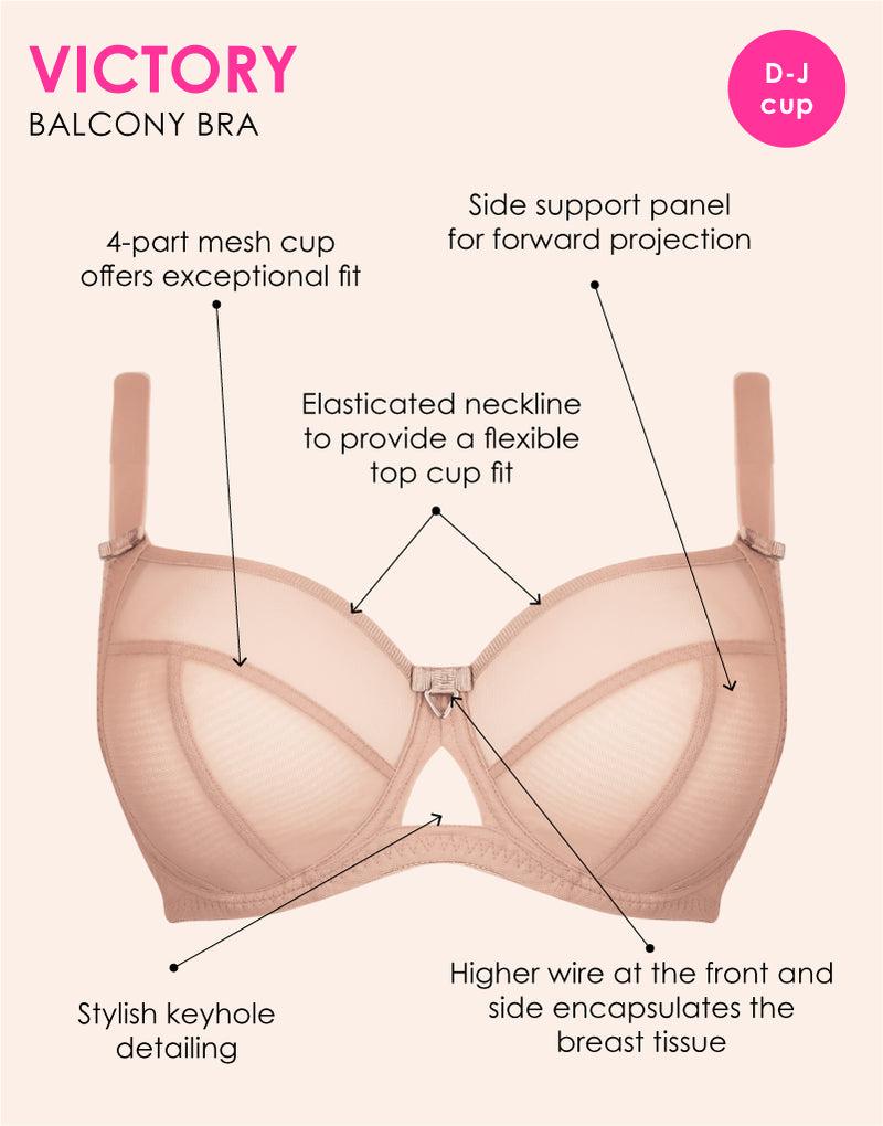 Curvy Kate Victory Side Support Balcony Bra Latte Beige
