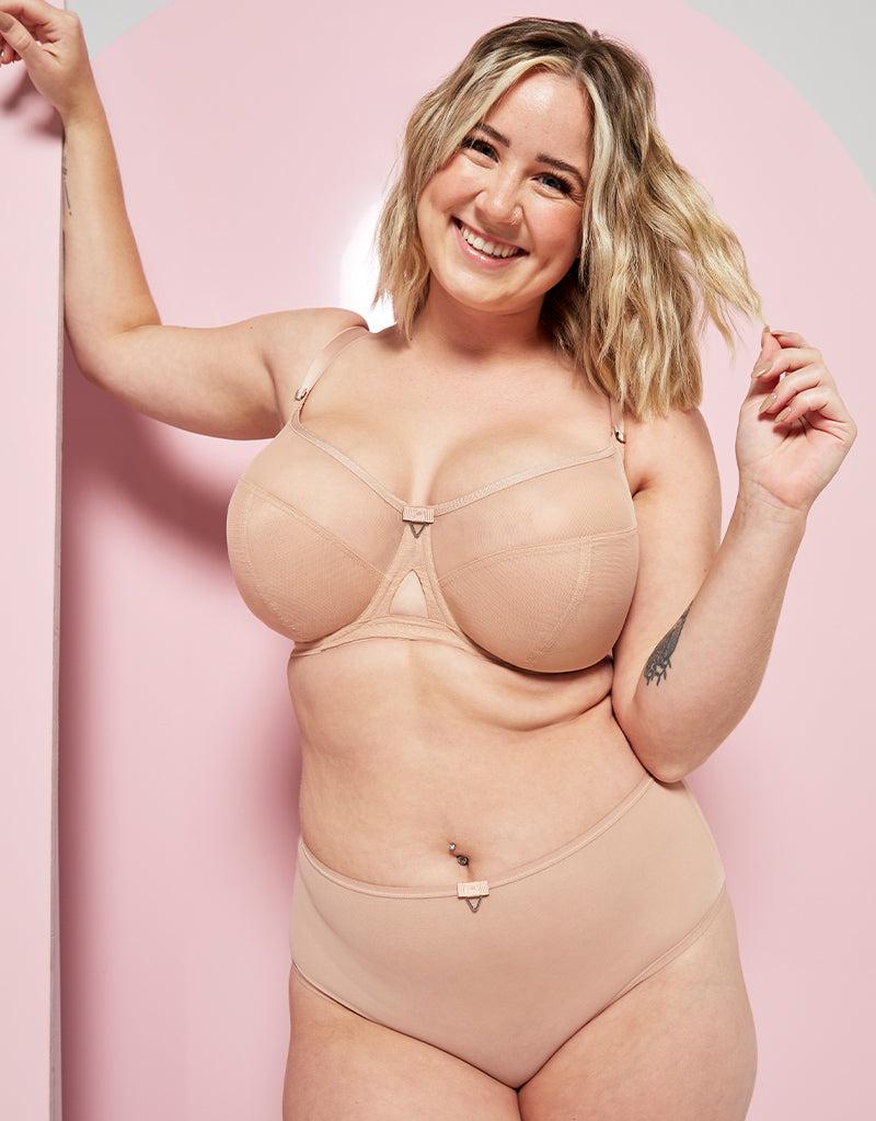 curvy kate Victory Side Support Balcony Bra Latte Beige