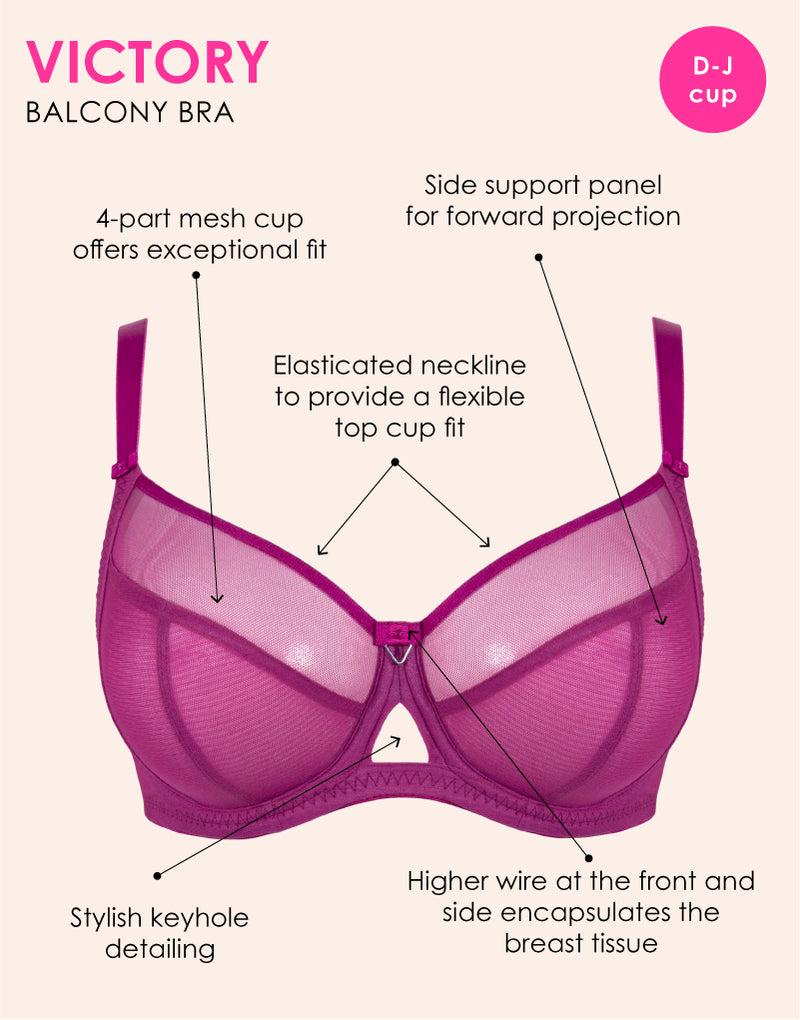 Curvy Kate Victory Side Support Balcony Bra Orchid Purple