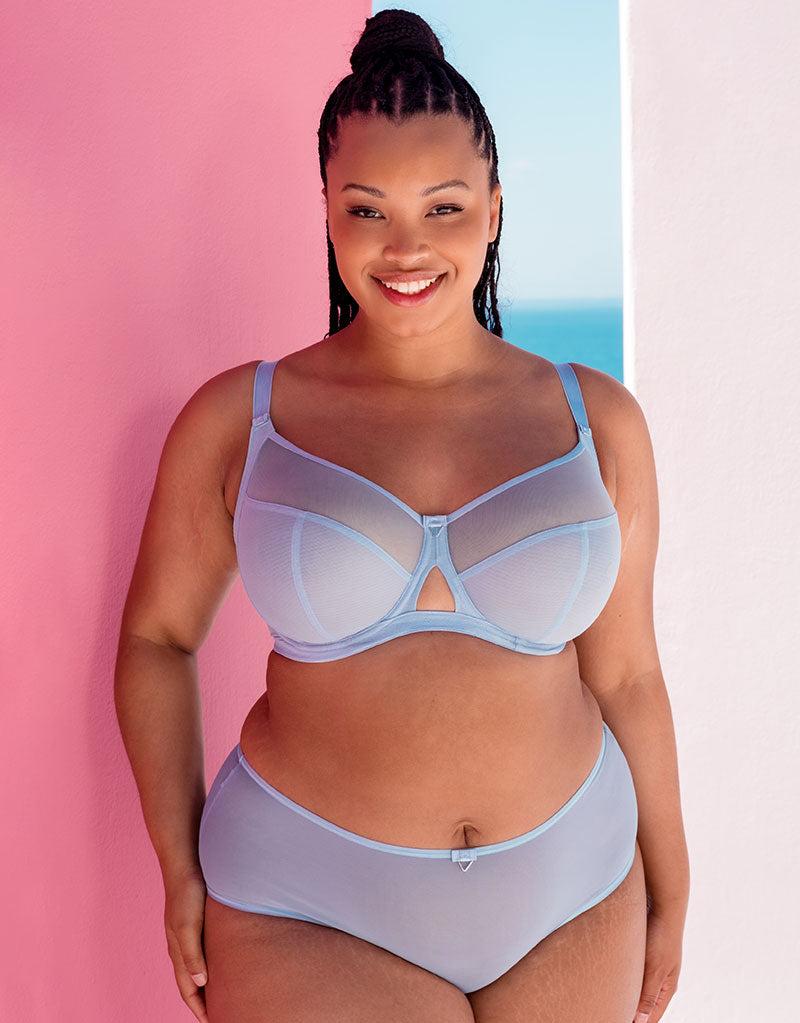 curvy kate Victory Side Support Balcony Bra Periwinkle Blue