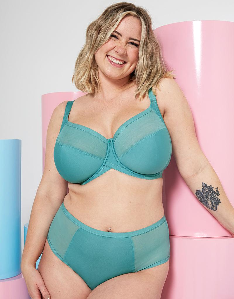 curvy kate WonderFully Full Cup Side Support Bra and Short Pack Mineral Blue