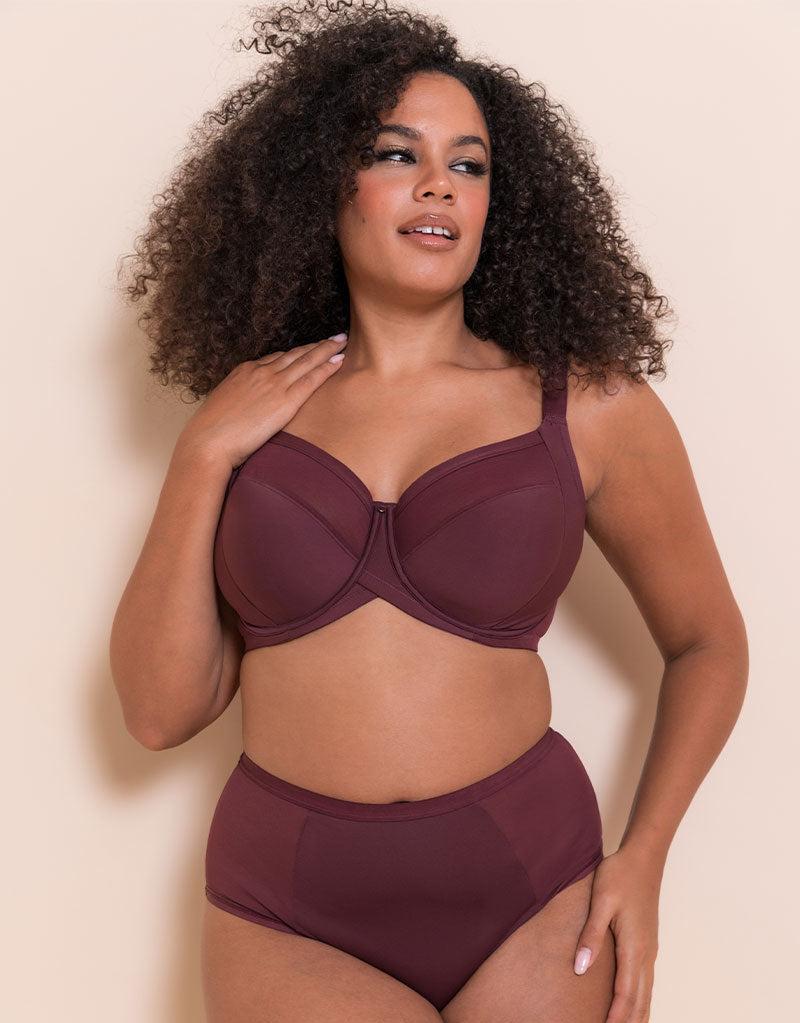 curvy kate WonderFully Full Cup Side Support Bra Auburn Brown