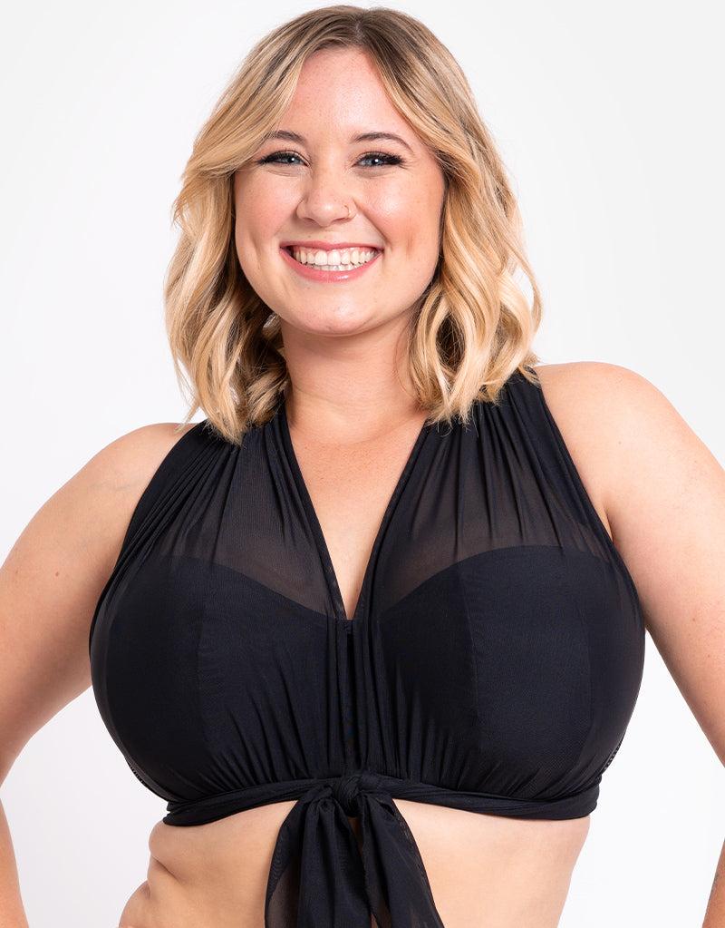 Curvy Kate Wrapsody Bandeau Bikini Top Strapless Multiway Bikini Black