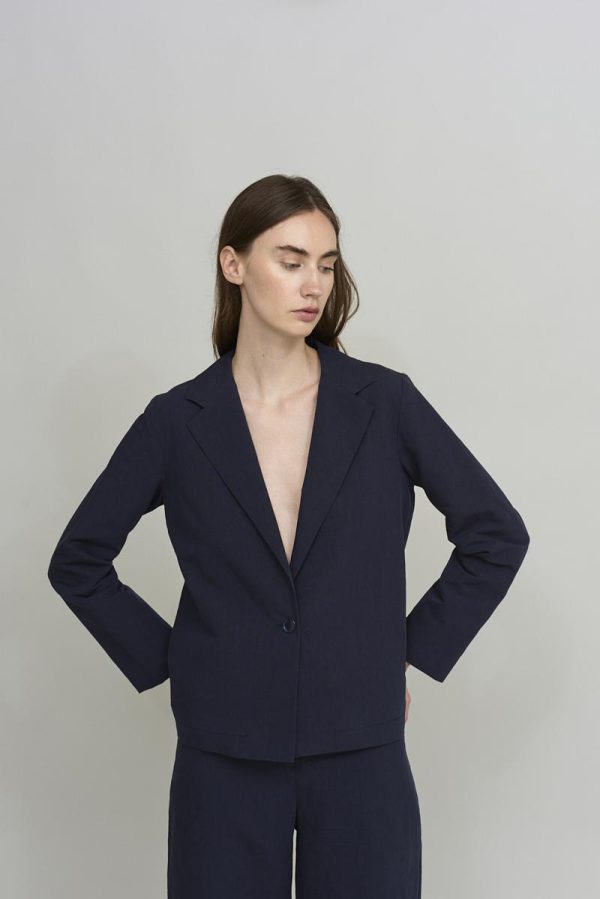 Cus BASIC Blazer Navy Blue