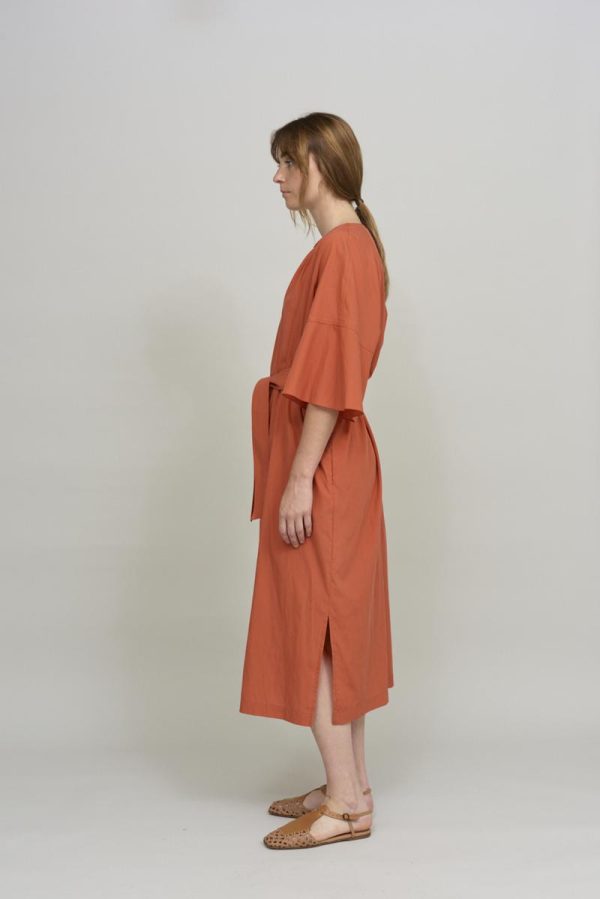 Cus BELL SLEEVE Dress Rouge