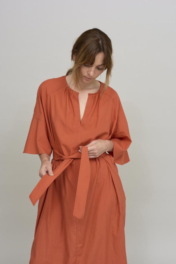 Cus BELL SLEEVE Dress Rouge