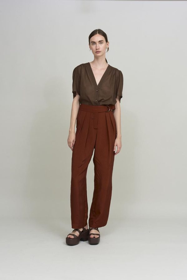 Cus BUCKLE Pant Bordeaux