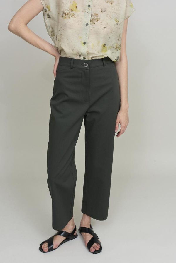 Cus CROPPED Pant Green