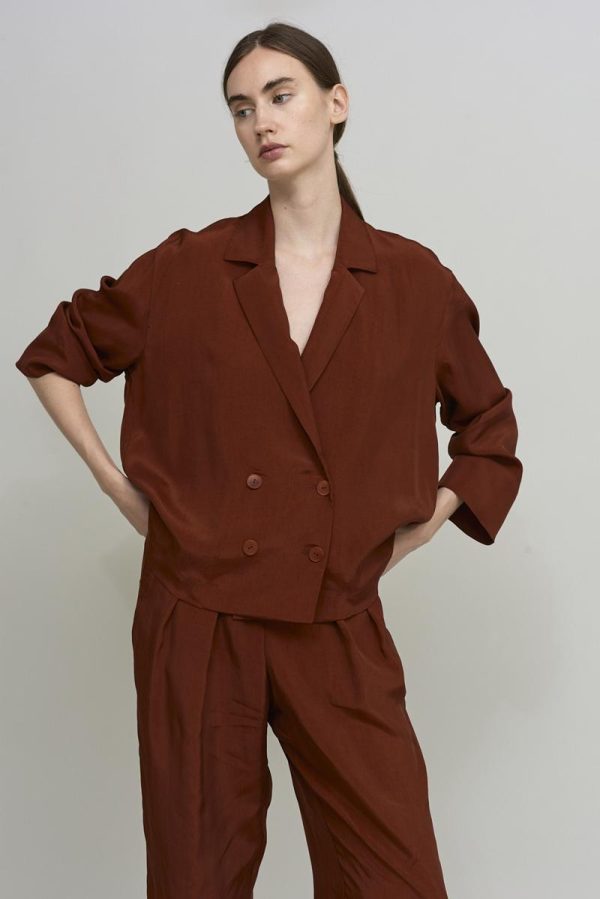 cus DOUBLE BREASTED Jacket Bordeaux