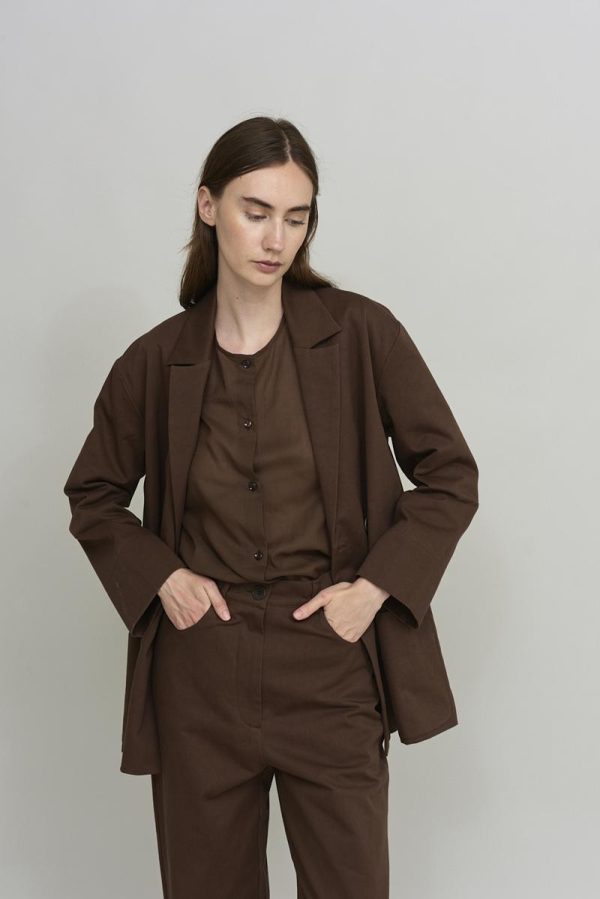 Cus DOUBLE BREASTED Jacket Brown