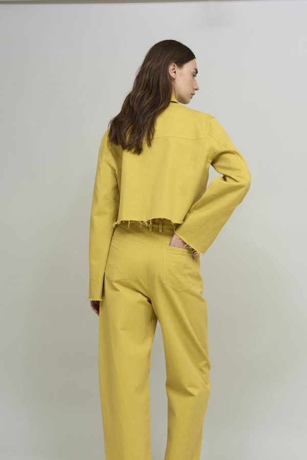 Cus EXTRA SHORT CASUAL Jacket Yellow