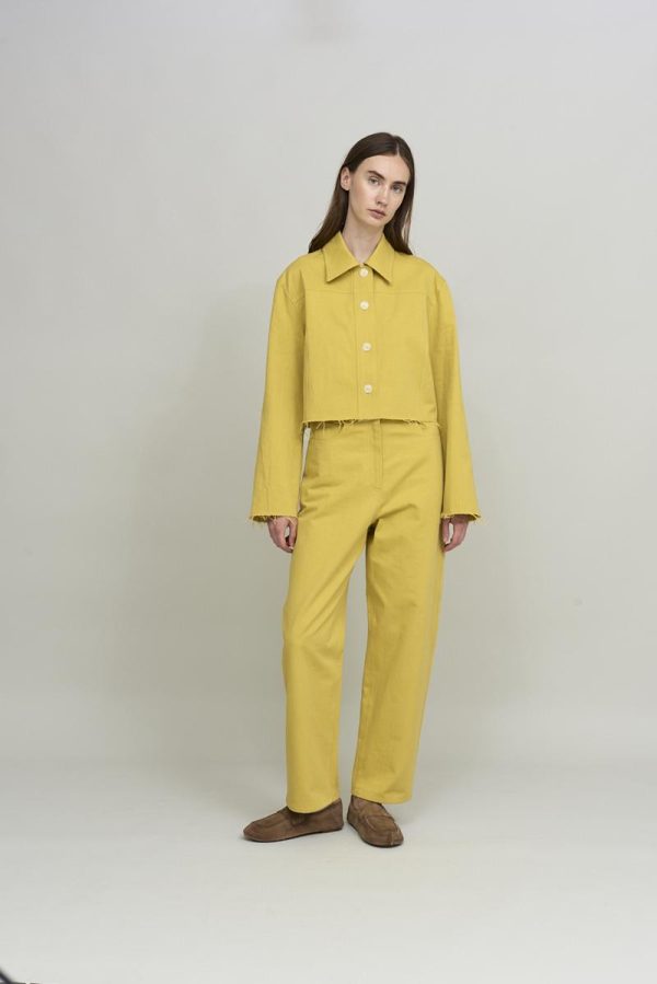 Cus EXTRA SHORT CASUAL Jacket Yellow