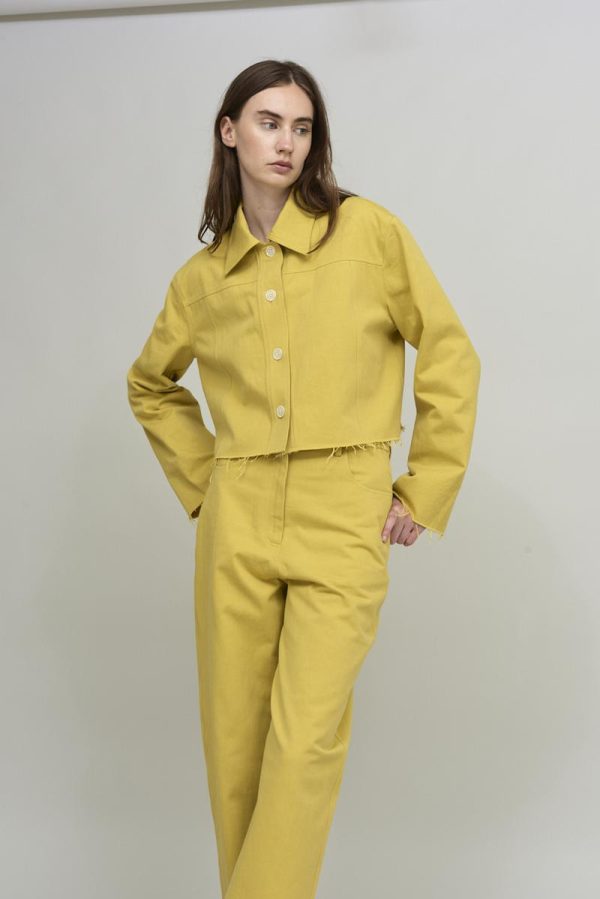 Cus EXTRA SHORT CASUAL Jacket Yellow