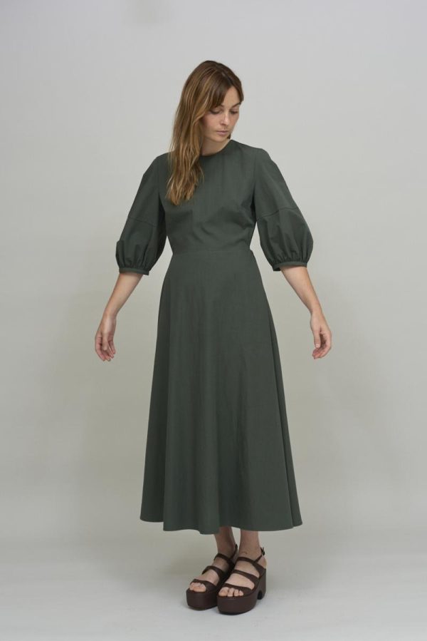 Cus OPEN BACK Dress Green