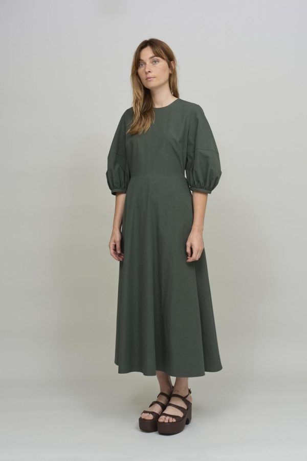 Cus OPEN BACK Dress Green