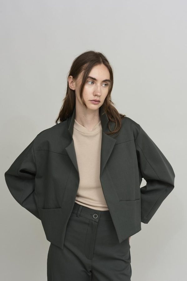 Cus PIECES Jacket Emerald Green