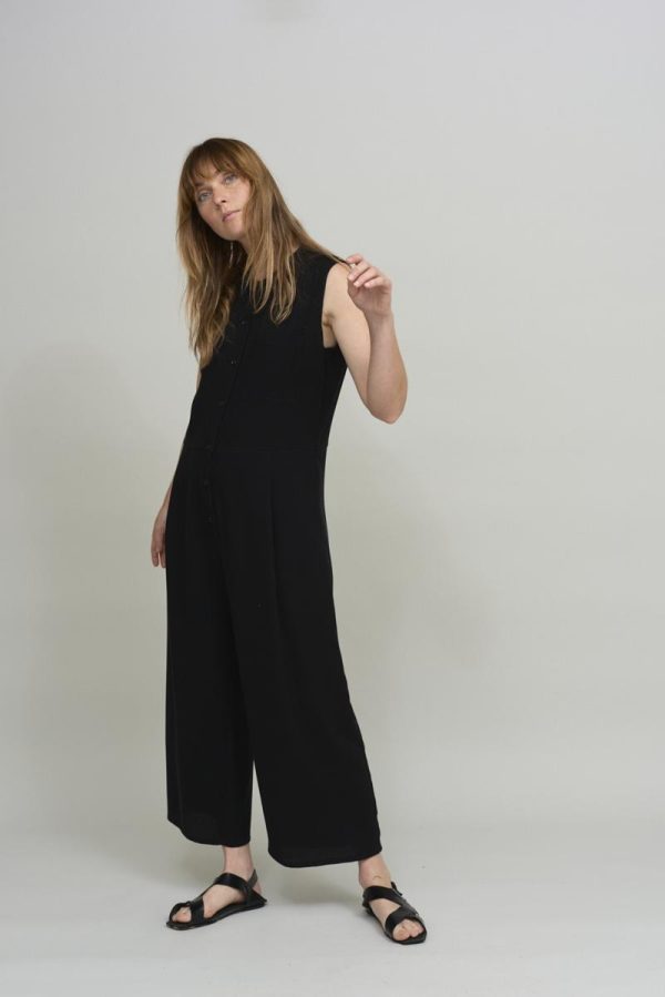 Cus PLEATED Jumpsuit Black