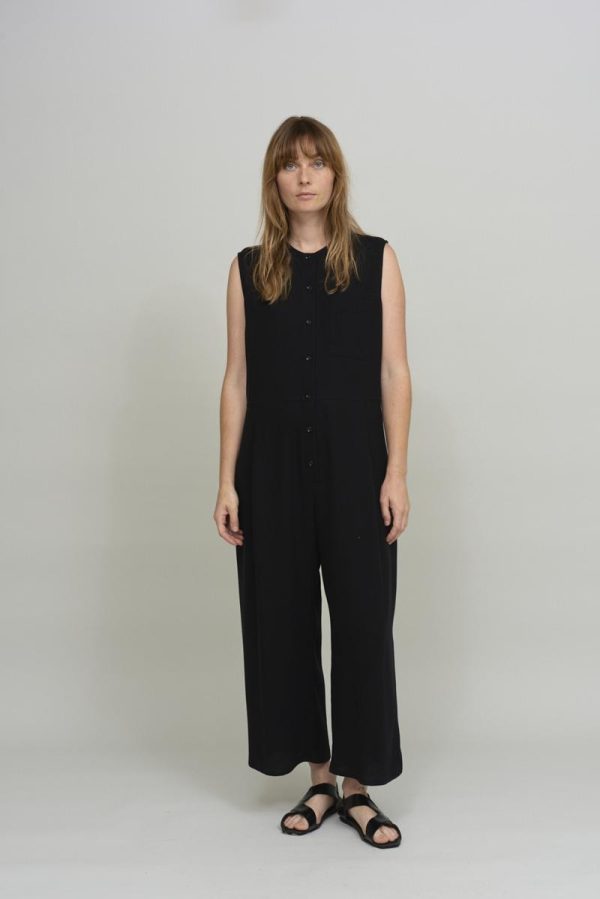 Cus PLEATED Jumpsuit Black