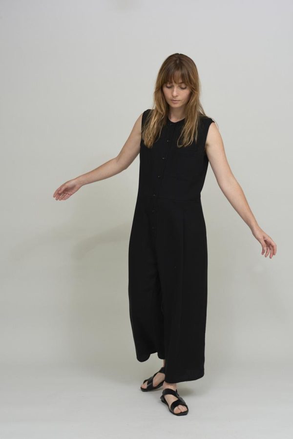 cus PLEATED Jumpsuit Black