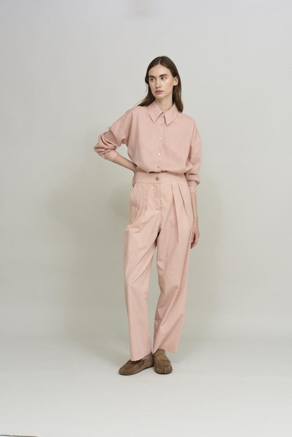 Cus PLEATED Pant Pink