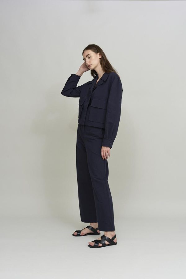 Cus POCKETS Blazer Navy Blue