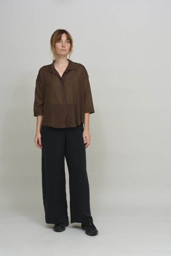 cus RELAXED Shirt Brown