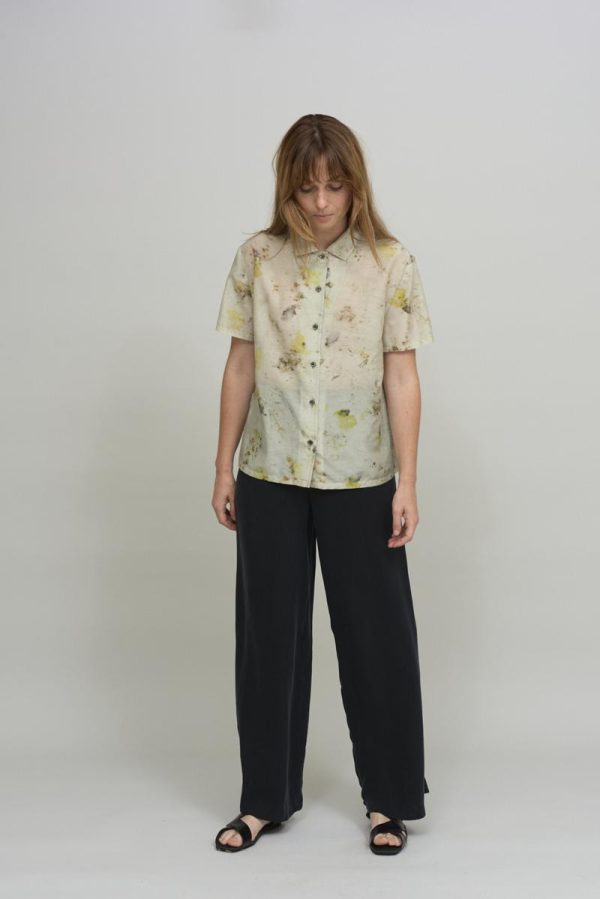 Cus SHORT SLEEVE Shirt Green Print