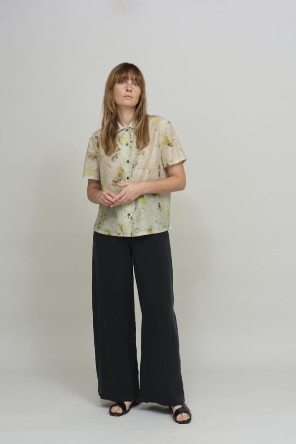 Cus SHORT SLEEVE Shirt Green Print