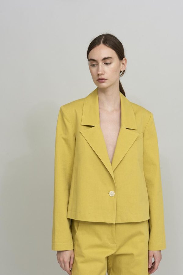 cus SHOULDER PAD Blazer Yellow