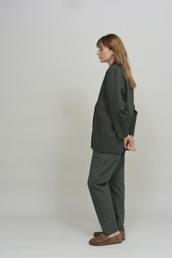 Cus SINGLE BUTTONED Blazer Green