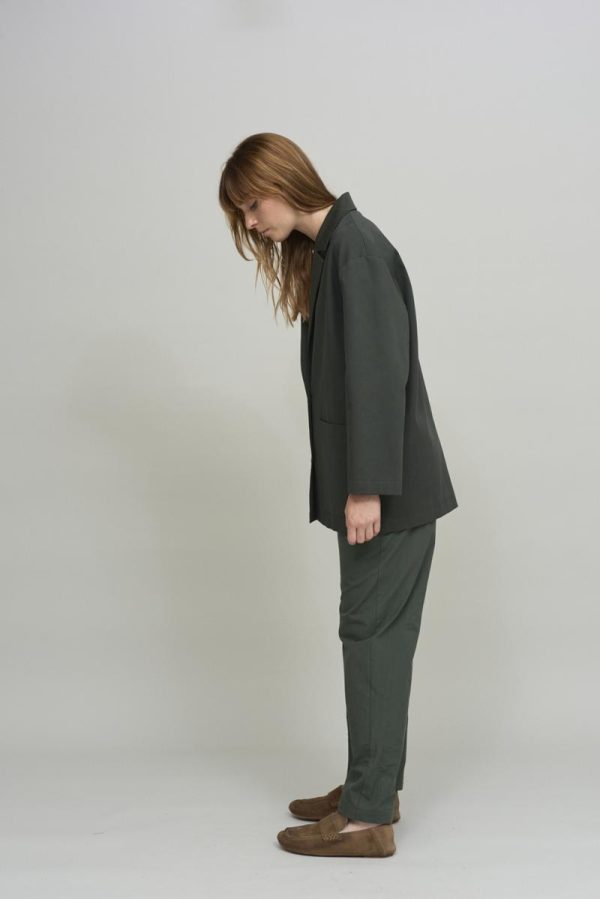 Cus SINGLE BUTTONED Blazer Green