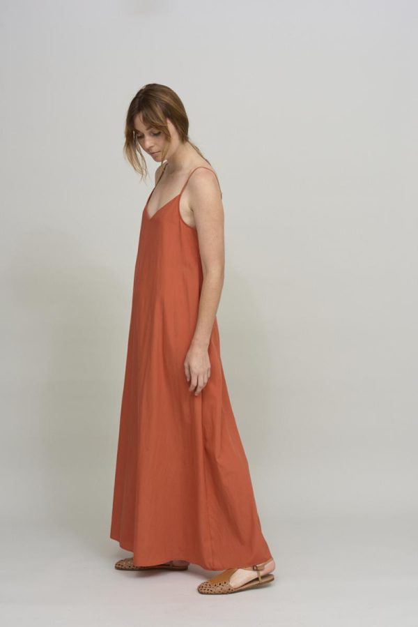 cus SLIP Dress Rouge