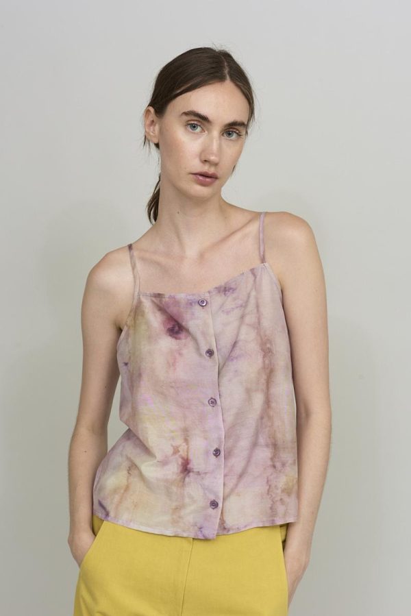 Cus STRAP TOP Pink Print
